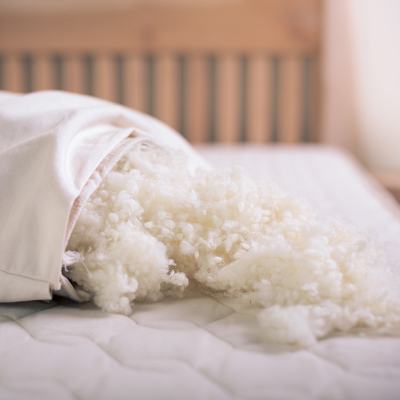 الیاف داخل کوسن: